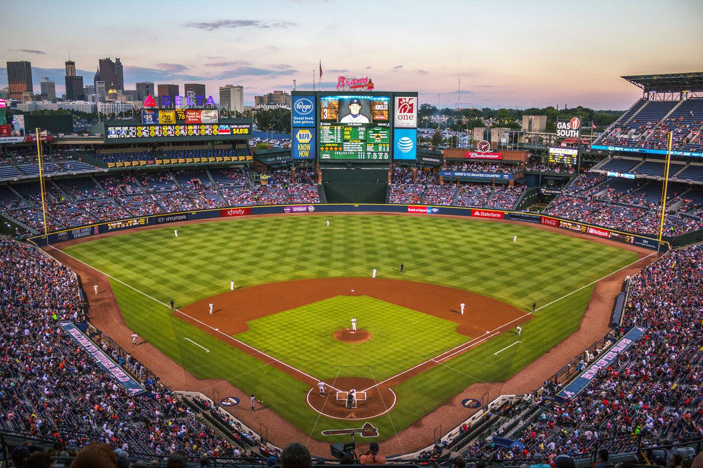 8 x 32 MLB Atlanta Braves 3D Stadium Banner