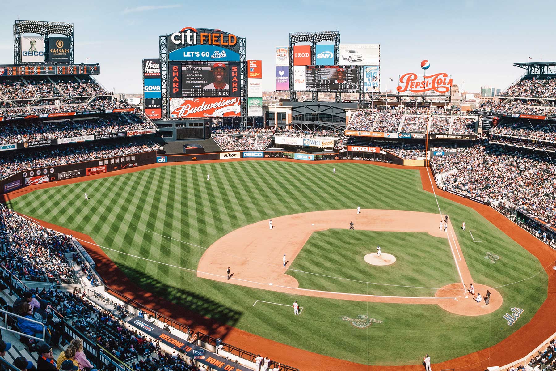 Minute Maid Park Baseball Diamond Field Custom Designed Wallpaper Mural