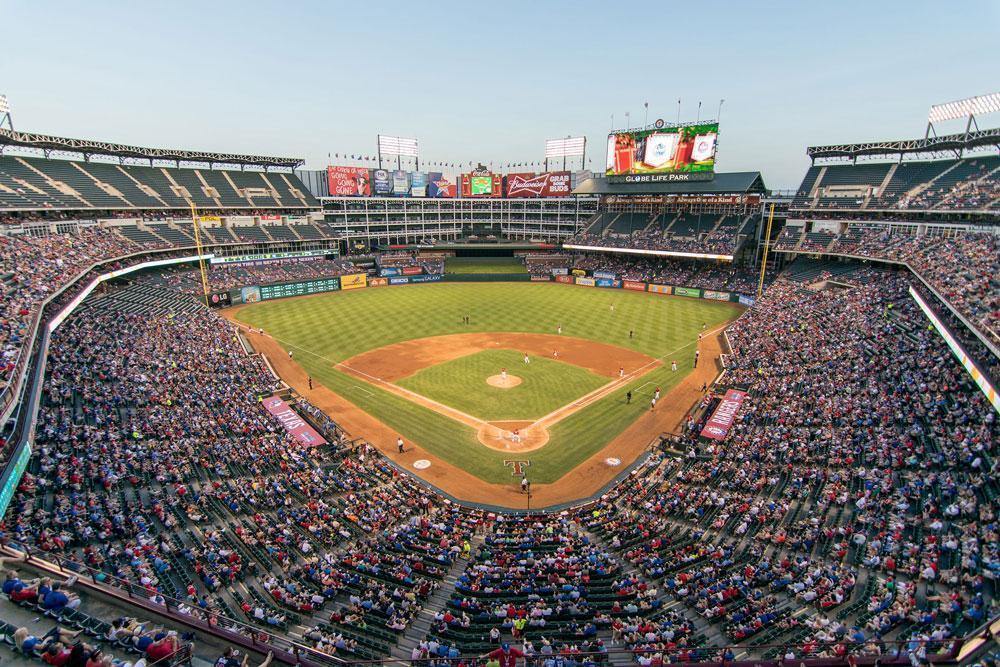 Ballpark in Arlington Aerial Poster