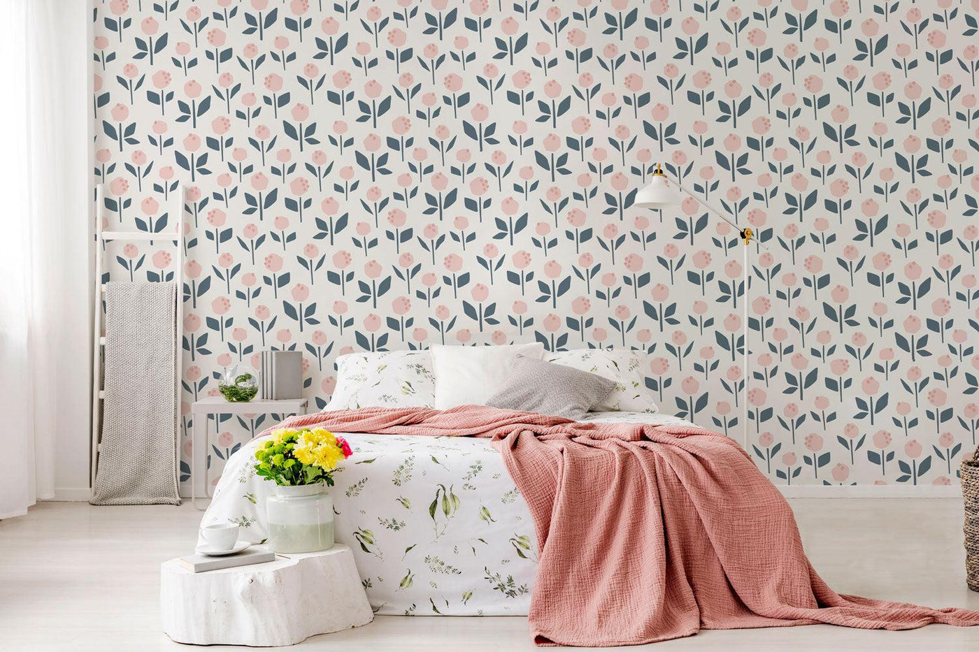 Pastel Pink Ombre Removable Wallpaper Peel and Stick Wallpaper