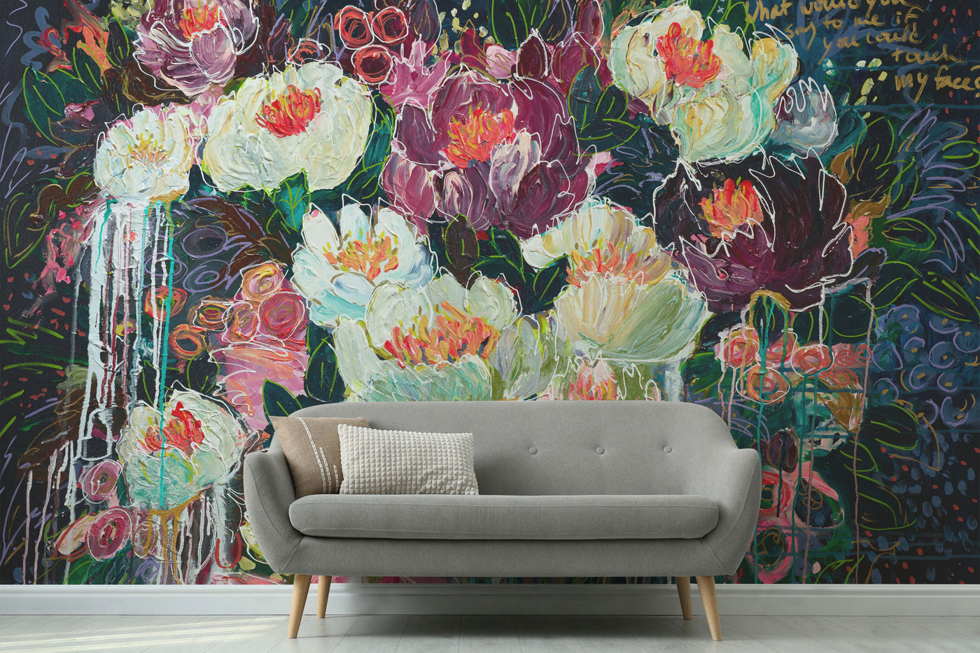 Blooms & Darkness Wall Mural