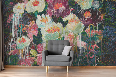 Blooms & Darkness Wall Mural