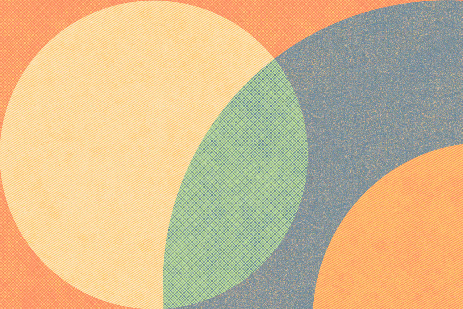 Retro Abstract Shapes 2 Wall Mural